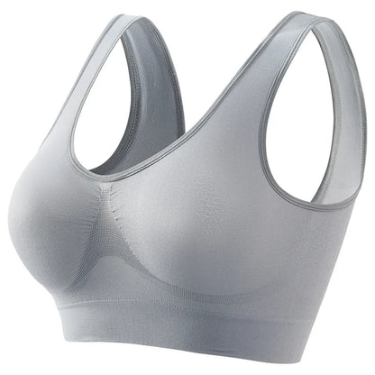 M-5XL Women Seamless Bra Sports Bras Top Female Breathable Soft Brassiere Wireless Nopads Bra Crop Top Solid Color Sexy Lingerie