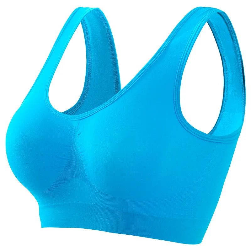 M-5XL Women Seamless Bra Sports Bras Top Female Breathable Soft Brassiere Wireless Nopads Bra Crop Top Solid Color Sexy Lingerie