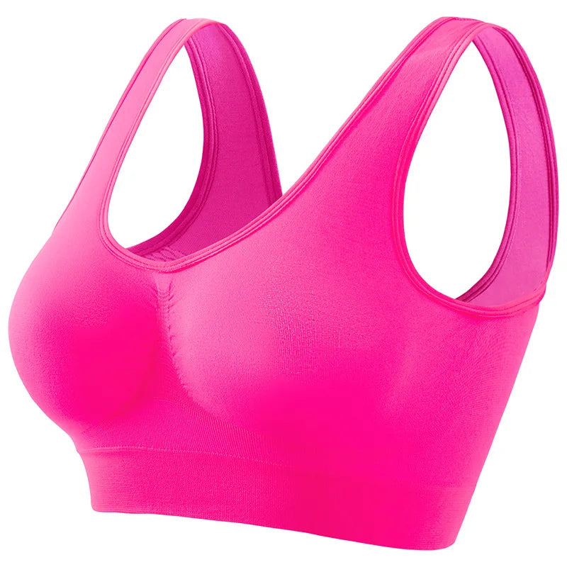 M-5XL Women Seamless Bra Sports Bras Top Female Breathable Soft Brassiere Wireless Nopads Bra Crop Top Solid Color Sexy Lingerie