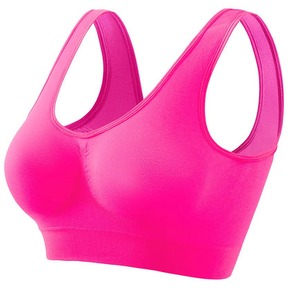 M-5XL Women Seamless Bra Sports Bras Top Female Breathable Soft Brassiere Wireless Nopads Bra Crop Top Solid Color Sexy Lingerie