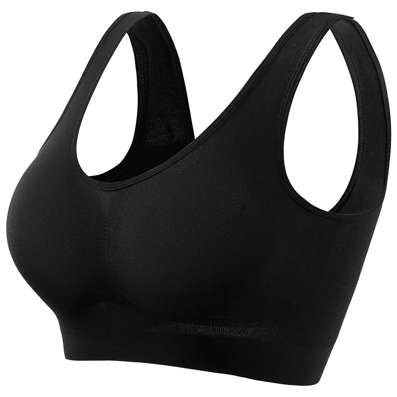 M-5XL Women Seamless Bra Sports Bras Top Female Breathable Soft Brassiere Wireless Nopads Bra Crop Top Solid Color Sexy Lingerie